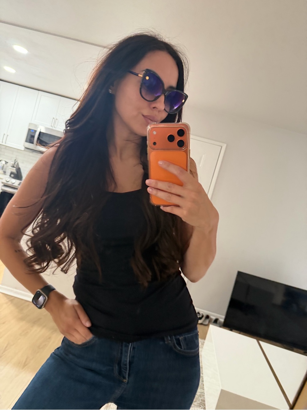 Salvatore Ferragamo Blue Gradient Lens Sunglasses with Navy Frame - Picture 3 of 4